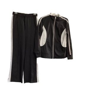 SB ACTIVE, Jogging Suit, Black & White, Jacket‎ Size Medium, Pants Size Small